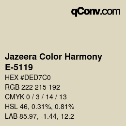 Farbcode: Jazeera Color Harmony - E-5119 | qconv.com