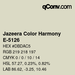 Código de color: Jazeera Color Harmony - E-5126 | qconv.com