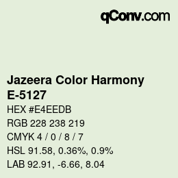 Código de color: Jazeera Color Harmony - E-5127 | qconv.com