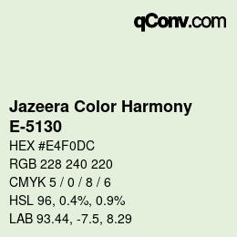 Código de color: Jazeera Color Harmony - E-5130 | qconv.com