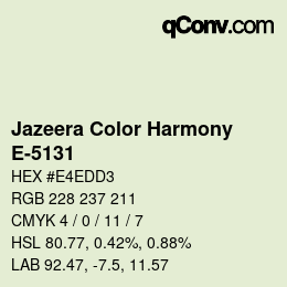 Farbcode: Jazeera Color Harmony - E-5131 | qconv.com