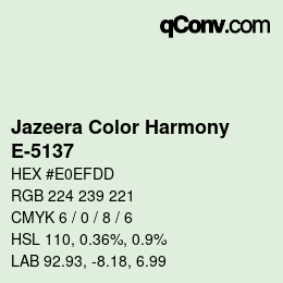 Código de color: Jazeera Color Harmony - E-5137 | qconv.com