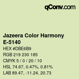 Código de color: Jazeera Color Harmony - E-5140 | qconv.com