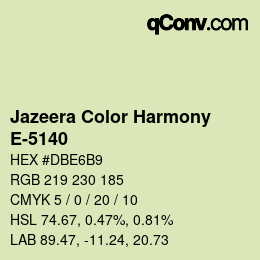 カラーコード: Jazeera Color Harmony - E-5140 | qconv.com