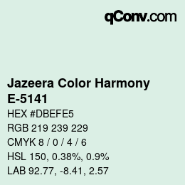 Código de color: Jazeera Color Harmony - E-5141 | qconv.com