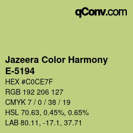 Color code: Jazeera Color Harmony - E-5194 | qconv.com