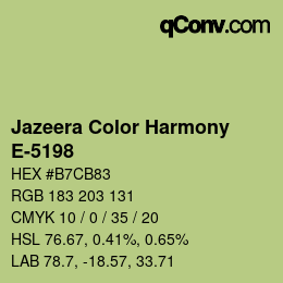 Farbcode: Jazeera Color Harmony - E-5198 | qconv.com