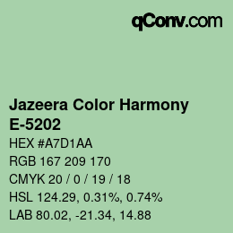 Color code: Jazeera Color Harmony - E-5202 | qconv.com