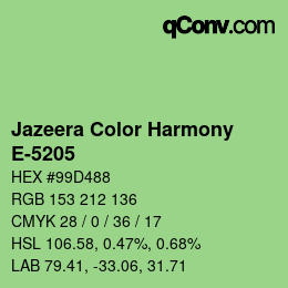 Farbcode: Jazeera Color Harmony - E-5205 | qconv.com