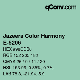 Farbcode: Jazeera Color Harmony - E-5206 | qconv.com