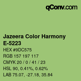 カラーコード: Jazeera Color Harmony - E-5223 | qconv.com