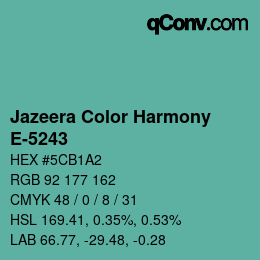 カラーコード: Jazeera Color Harmony - E-5243 | qconv.com