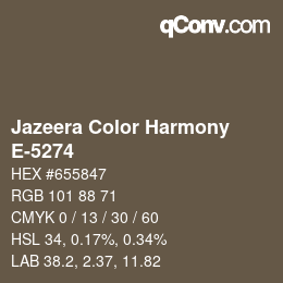 Color code: Jazeera Color Harmony - E-5274 | qconv.com