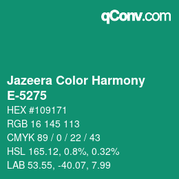 Color code: Jazeera Color Harmony - E-5275 | qconv.com