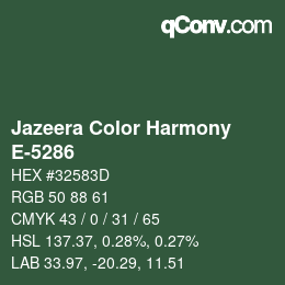 カラーコード: Jazeera Color Harmony - E-5286 | qconv.com