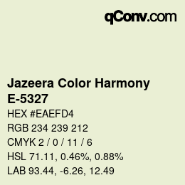 Farbcode: Jazeera Color Harmony - E-5327 | qconv.com