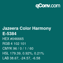 Código de color: Jazeera Color Harmony - E-5384 | qconv.com
