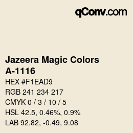 Color code: Jazeera Magic Colors - A-1116 | qconv.com