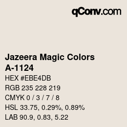Farbcode: Jazeera Magic Colors - A-1124 | qconv.com