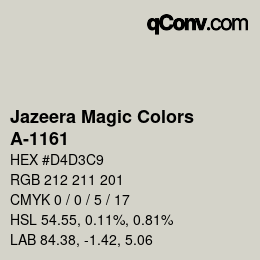 Color code: Jazeera Magic Colors - A-1161 | qconv.com