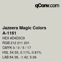 カラーコード: Jazeera Magic Colors - A-1161 | qconv.com