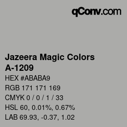 Farbcode: Jazeera Magic Colors - A-1209 | qconv.com