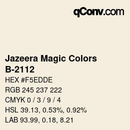 Farbcode: Jazeera Magic Colors - B-2112 | qconv.com