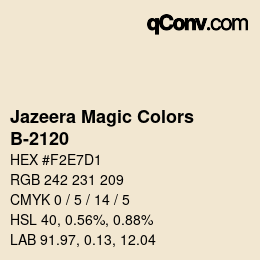 Color code: Jazeera Magic Colors - B-2120 | qconv.com