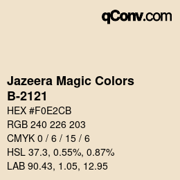 Farbcode: Jazeera Magic Colors - B-2121 | qconv.com