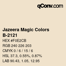 Color code: Jazeera Magic Colors - B-2121 | qconv.com