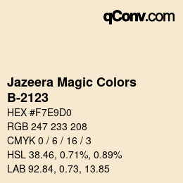 Farbcode: Jazeera Magic Colors - B-2123 | qconv.com
