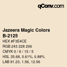 カラーコード: Jazeera Magic Colors - B-2125 | qconv.com