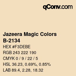 Color code: Jazeera Magic Colors - B-2134 | qconv.com