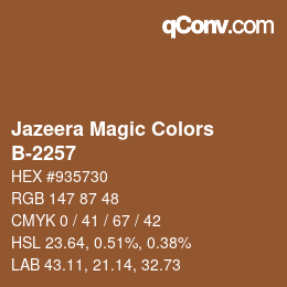 Color code: Jazeera Magic Colors - B-2257 | qconv.com