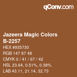 Código de color: Jazeera Magic Colors - B-2257 | qconv.com