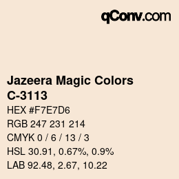 Code couleur: Jazeera Magic Colors - C-3113 | qconv.com