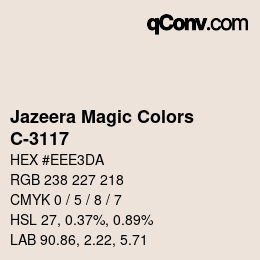 カラーコード: Jazeera Magic Colors - C-3117 | qconv.com