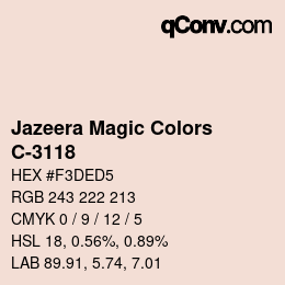 カラーコード: Jazeera Magic Colors - C-3118 | qconv.com