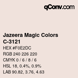 Código de color: Jazeera Magic Colors - C-3121 | qconv.com