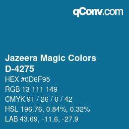 Código de color: Jazeera Magic Colors - D-4275 | qconv.com