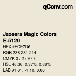 Código de color: Jazeera Magic Colors - E-5120 | qconv.com