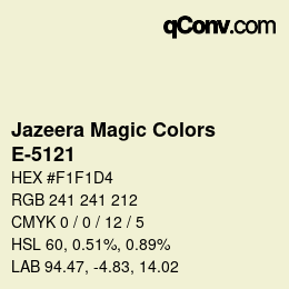 Farbcode: Jazeera Magic Colors - E-5121 | qconv.com