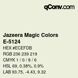 Farbcode: Jazeera Magic Colors - E-5124 | qconv.com