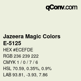 カラーコード: Jazeera Magic Colors - E-5125 | qconv.com