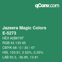 カラーコード: Jazeera Magic Colors - E-5273 | qconv.com