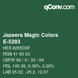 カラーコード: Jazeera Magic Colors - E-5283 | qconv.com