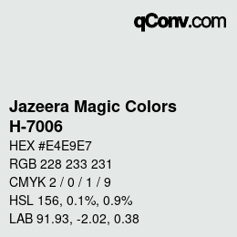 カラーコード: Jazeera Magic Colors - H-7006 | qconv.com