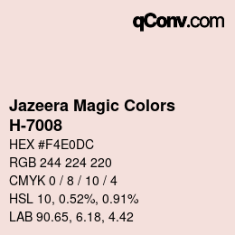 カラーコード: Jazeera Magic Colors - H-7008 | qconv.com