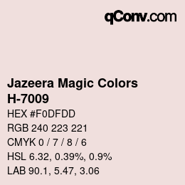 カラーコード: Jazeera Magic Colors - H-7009 | qconv.com