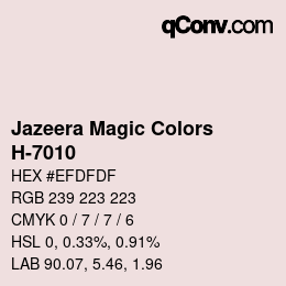 カラーコード: Jazeera Magic Colors - H-7010 | qconv.com